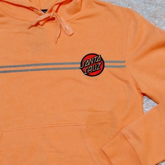 Santa Cruz Women's Hoodie Sweatshirt Peach Orange - Picture 4 of 5